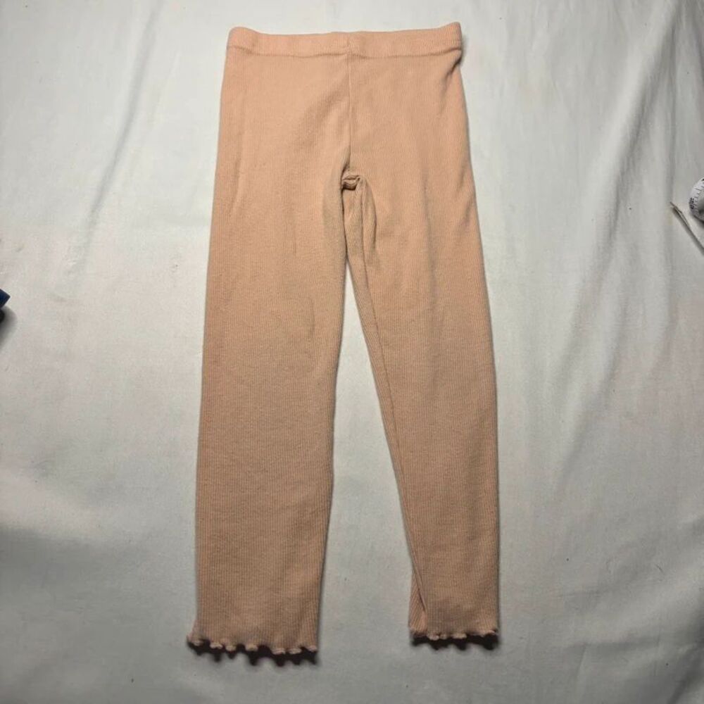 Garanimals Girls Peach Ribbed Lettuce Hem Leggings Size 4T